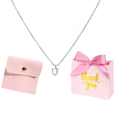 Collar con inicial + caja de regalo