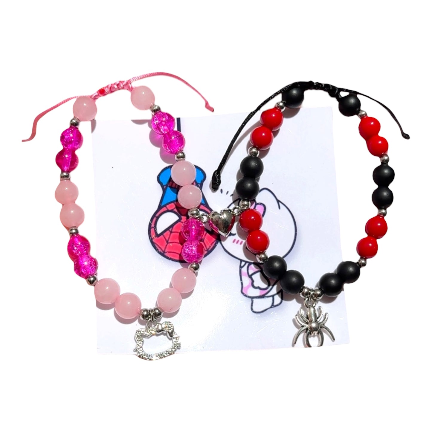 Set Pulseras de Spiderman x Hello kitty