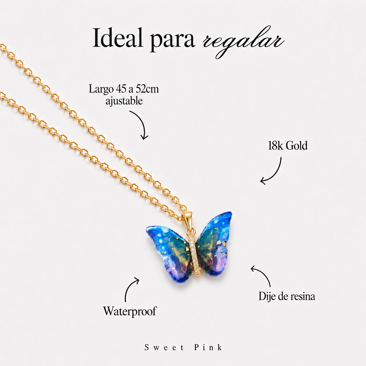 Collar Mariposa Barbie Mermaidia