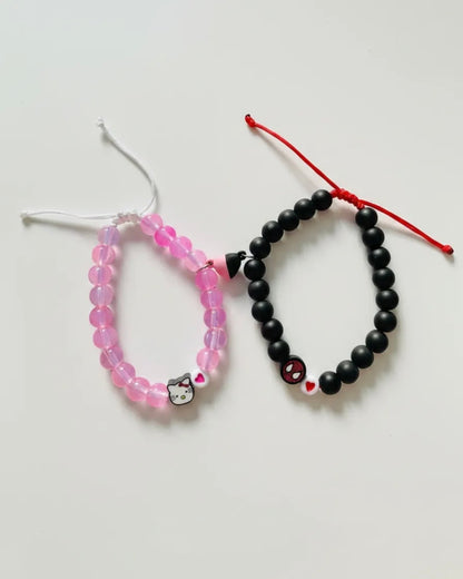 Set Pulseras Spider & Kitty Love
