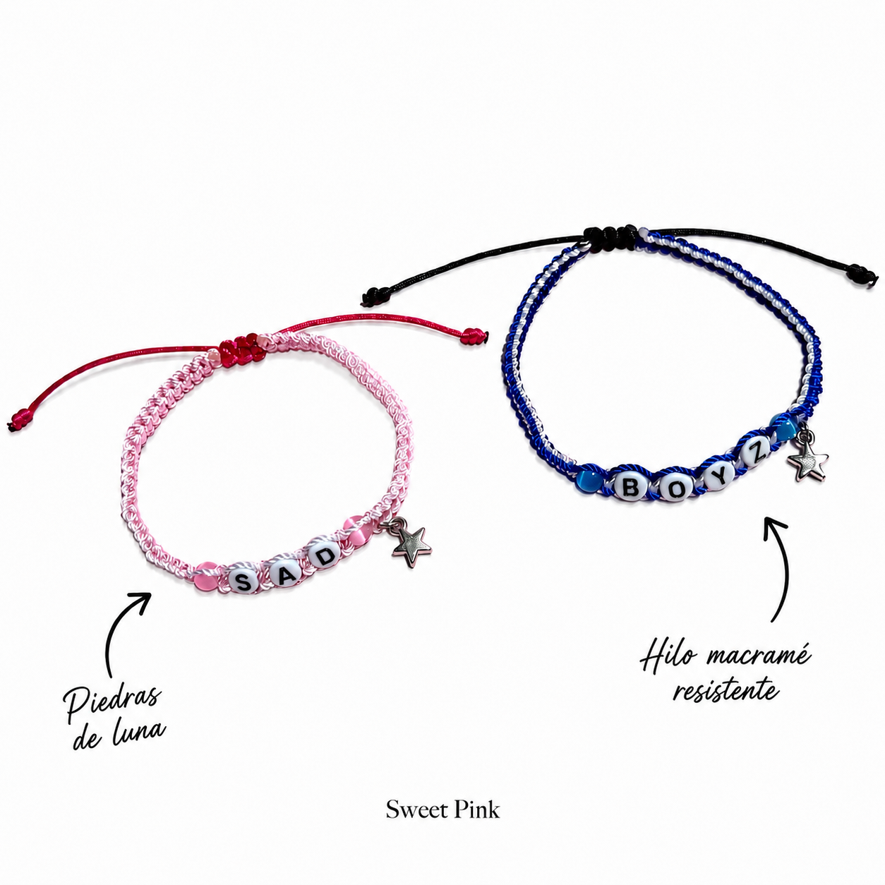 Set Pulseras Tejidas Sad Boyz