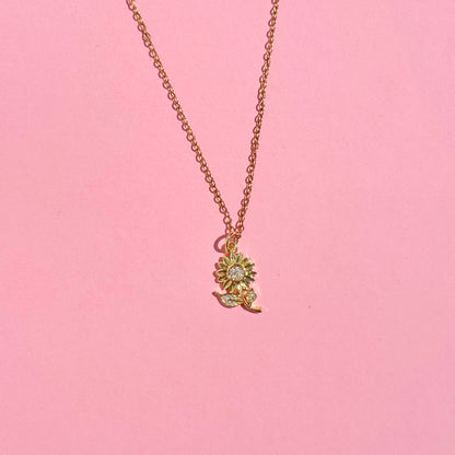 Collar Floricienta + girasol crochet