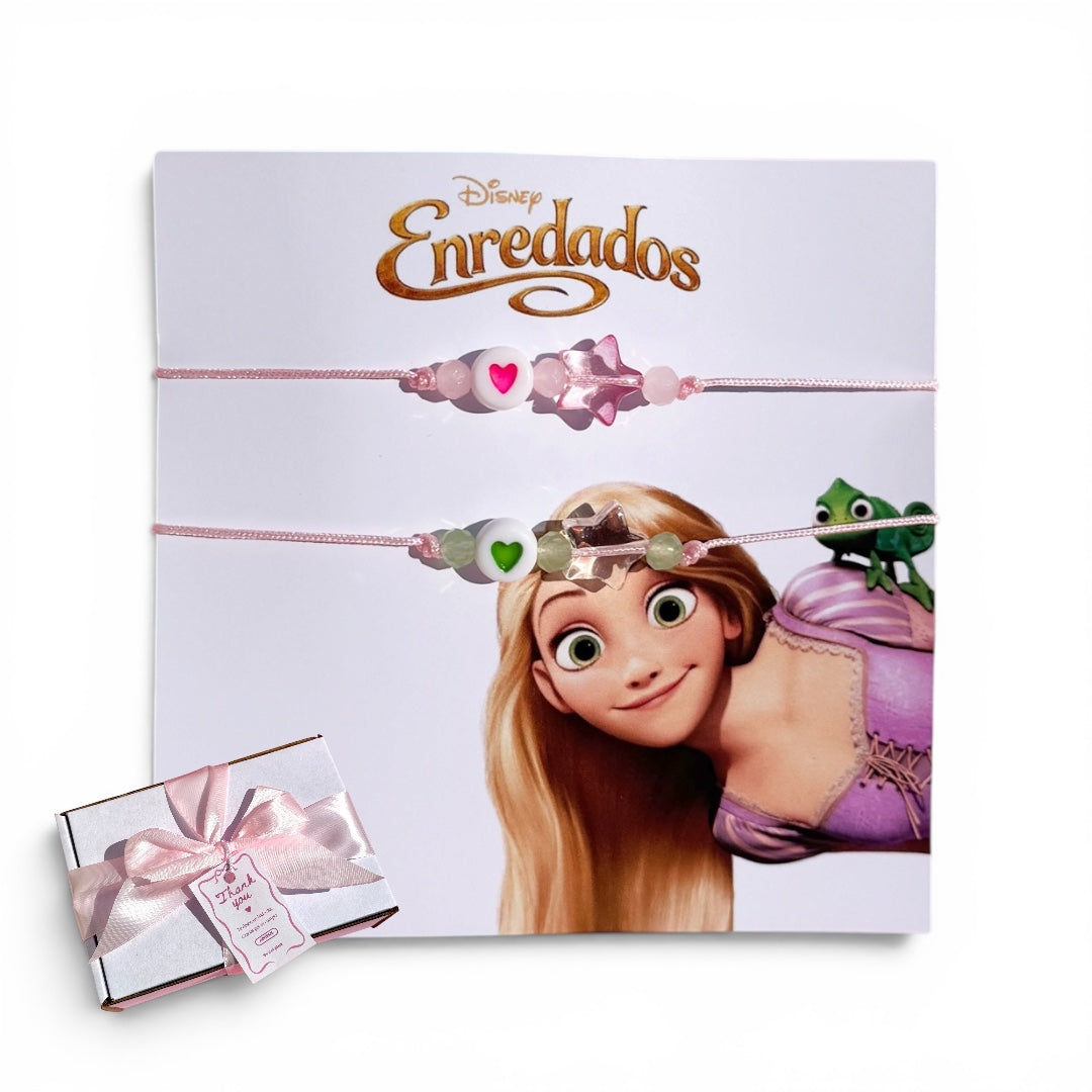 Set Pulseras Rapunzel & Pascal