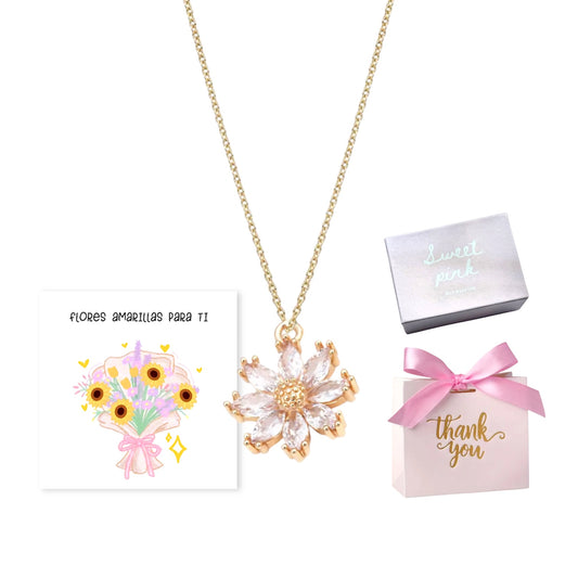 Collar girasol 21 de marzo+ bolsita de regalo