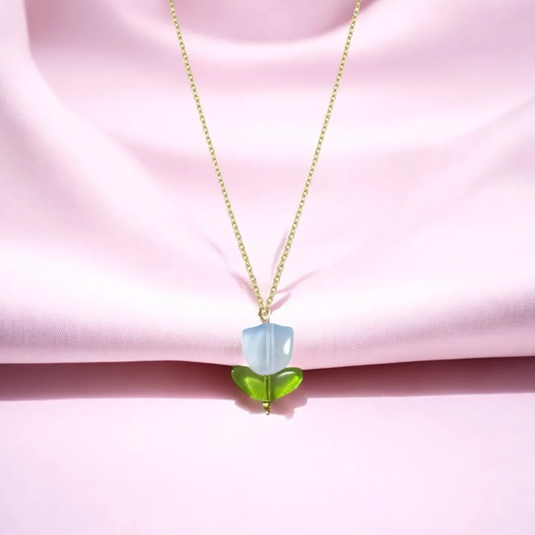 Cadena Tulipan Celeste