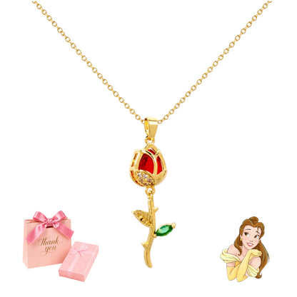 Collar Rosa eterna Beauty and the beast