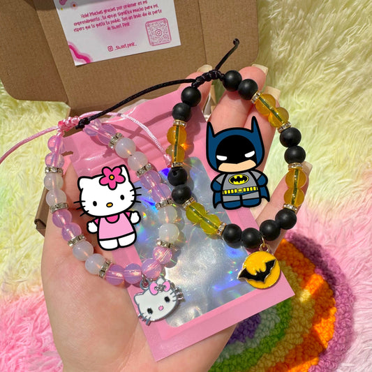 Pulseras Batman x Hello Kitty