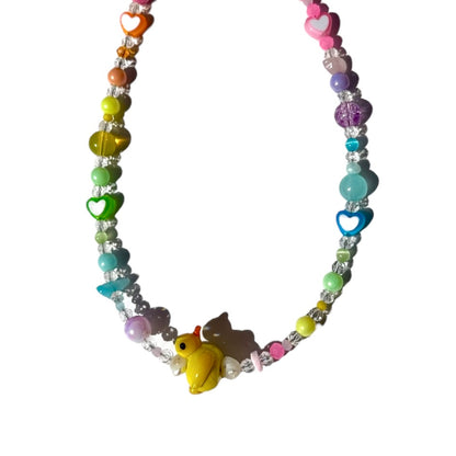Collar Rainbow Ducky Charm