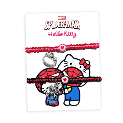 Set Pulseras Tejidas Hello Kitty x Spiderman