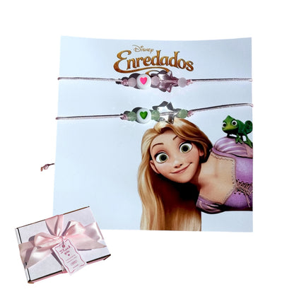 Set Pulseras Rapunzel & Pascal Mejores amigas
