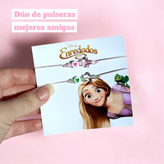 Set Pulseras Rapunzel & Pascal Mejores amigas