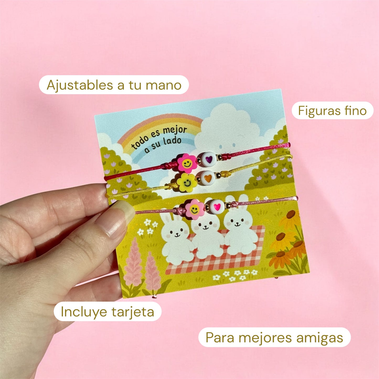Set Pulseras Besties Forever