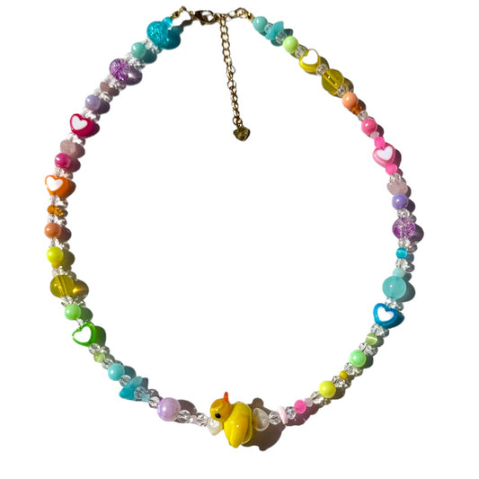 Collar Rainbow Ducky Charm