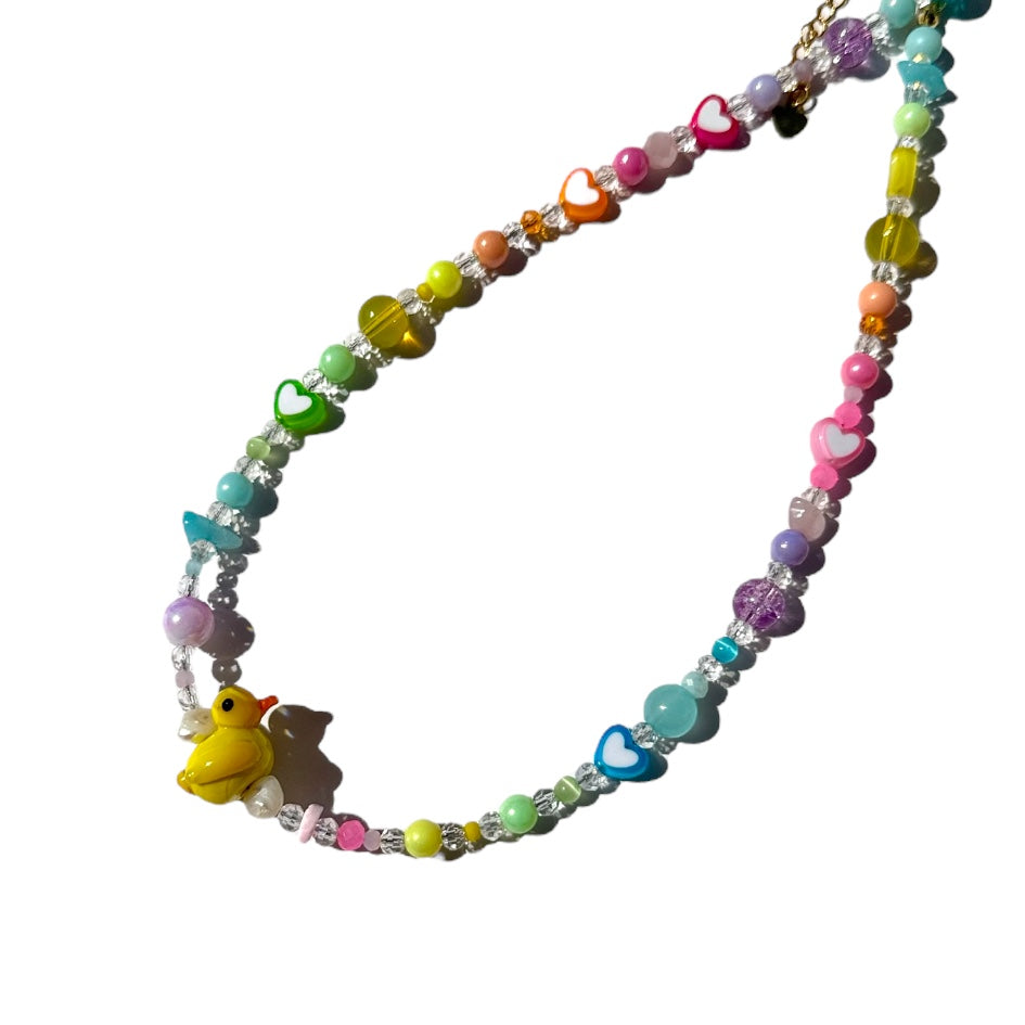 Collar Rainbow Ducky Charm