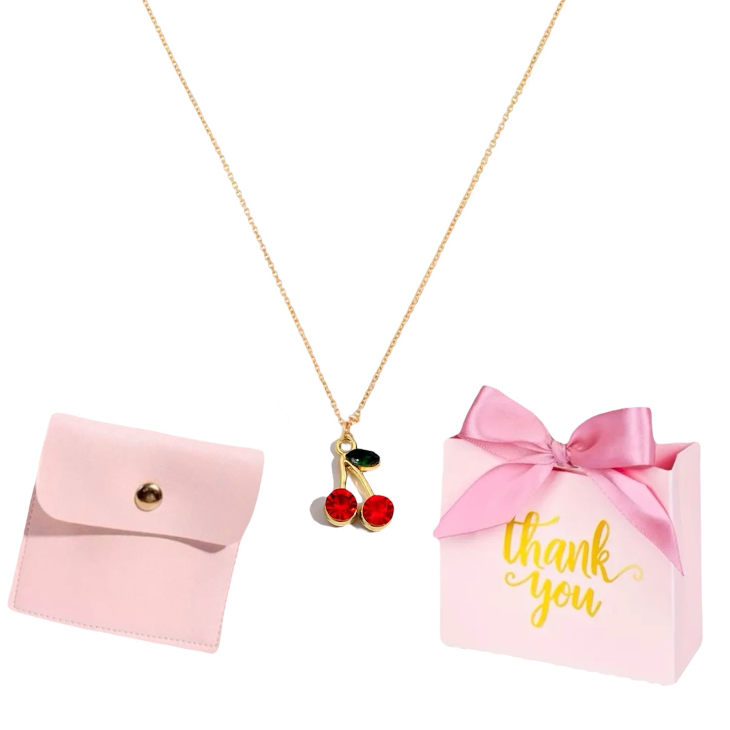 Collar cherry + bolsa de regalo