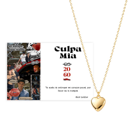 Collar Corazón Culpa Mia